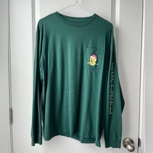 vineyard vines green long sleeve holiday shirt
